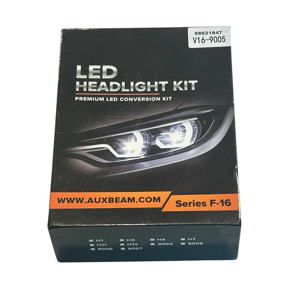 Auxbeam F16 9005/9006 LED Headlight Bulbs 12-24V New Open Box